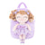 Personalized Gloveleya Curly Ballet Girl Dolls Backpack Light Skin Purple