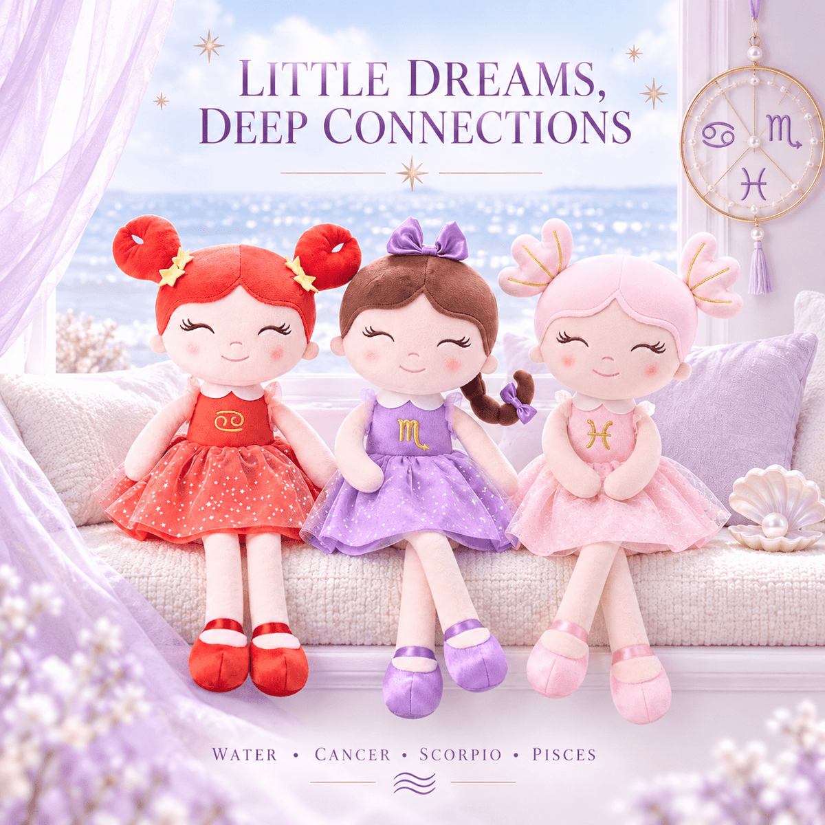 Pisces Zodiac Doll Gift Set – 17-Inch Birthday Gift for Girls - Gloveleya Official