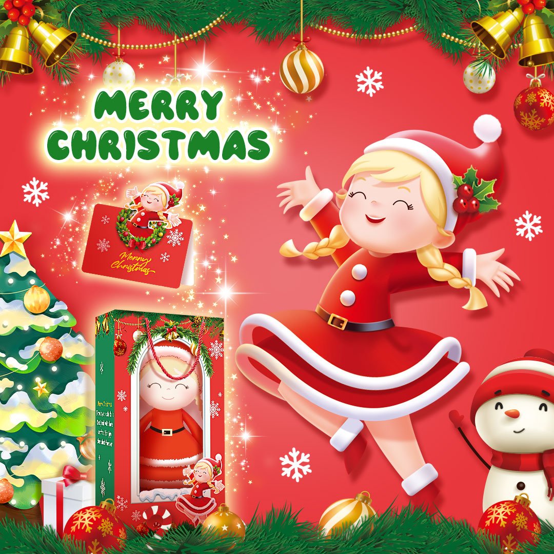 Pre - sale (Limited Edition) 16 - inch Personalized Christmas Dolls Series - Gloveleya Official