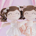 Video in Galerie-Betrachter laden und wiedergeben, Gloveleya 14-inch Personalized Plush Dolls Curly Ballerina Series Champagne Pink Ballet Dream
