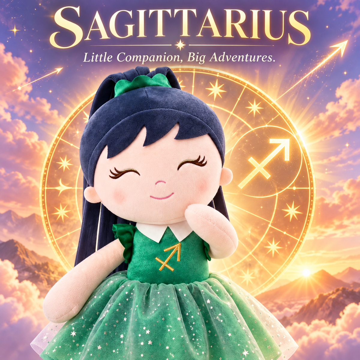 Sagittarius Zodiac Doll Gift Set – 17-Inch Birthday Gift for Girls - Gloveleya Official