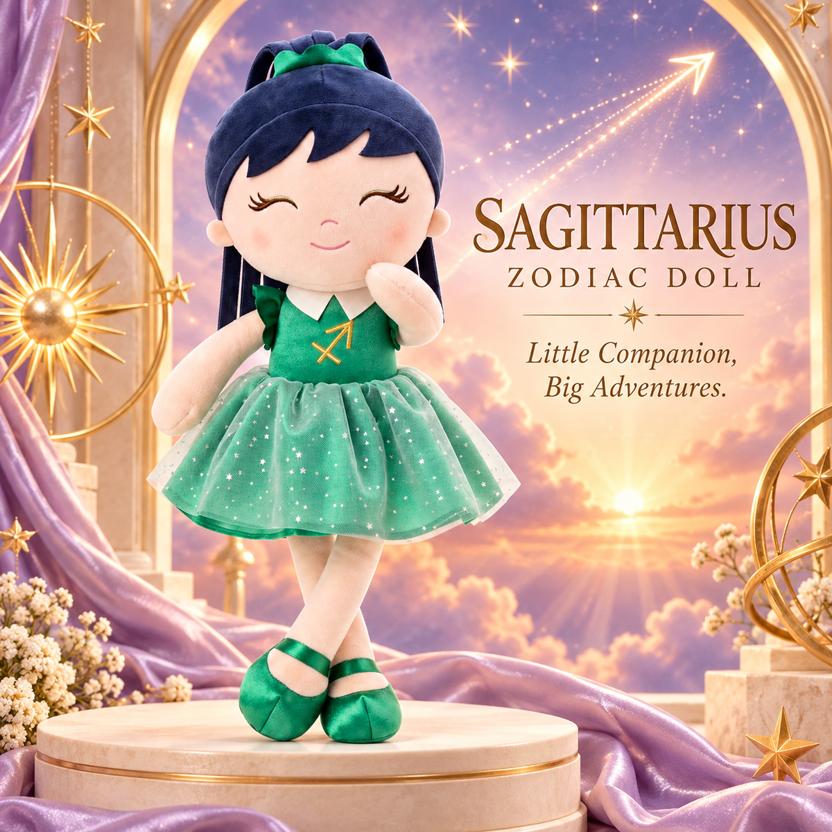 Sagittarius Zodiac Doll Gift Set – 17-Inch Birthday Gift for Girls - Gloveleya Official