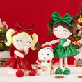 Cargar la imagen en la vista de la galería, (US Only) Gloveleya 12 - inch Christmas Baby Girl Gifts Plush Doll Green - Gloveleya Official
