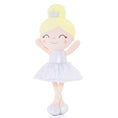 Load image into Gallery viewer, (US Only) Gloveleya 12 - inch Glitter Pinstripe Dress Girl Doll White - Gloveleya Official
