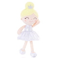 Load image into Gallery viewer, (US Only) Gloveleya 12 - inch Glitter Pinstripe Dress Girl Doll White - Gloveleya Official
