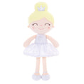 Load image into Gallery viewer, (US Only) Gloveleya 12 - inch Glitter Pinstripe Dress Girl Doll White - Gloveleya Official
