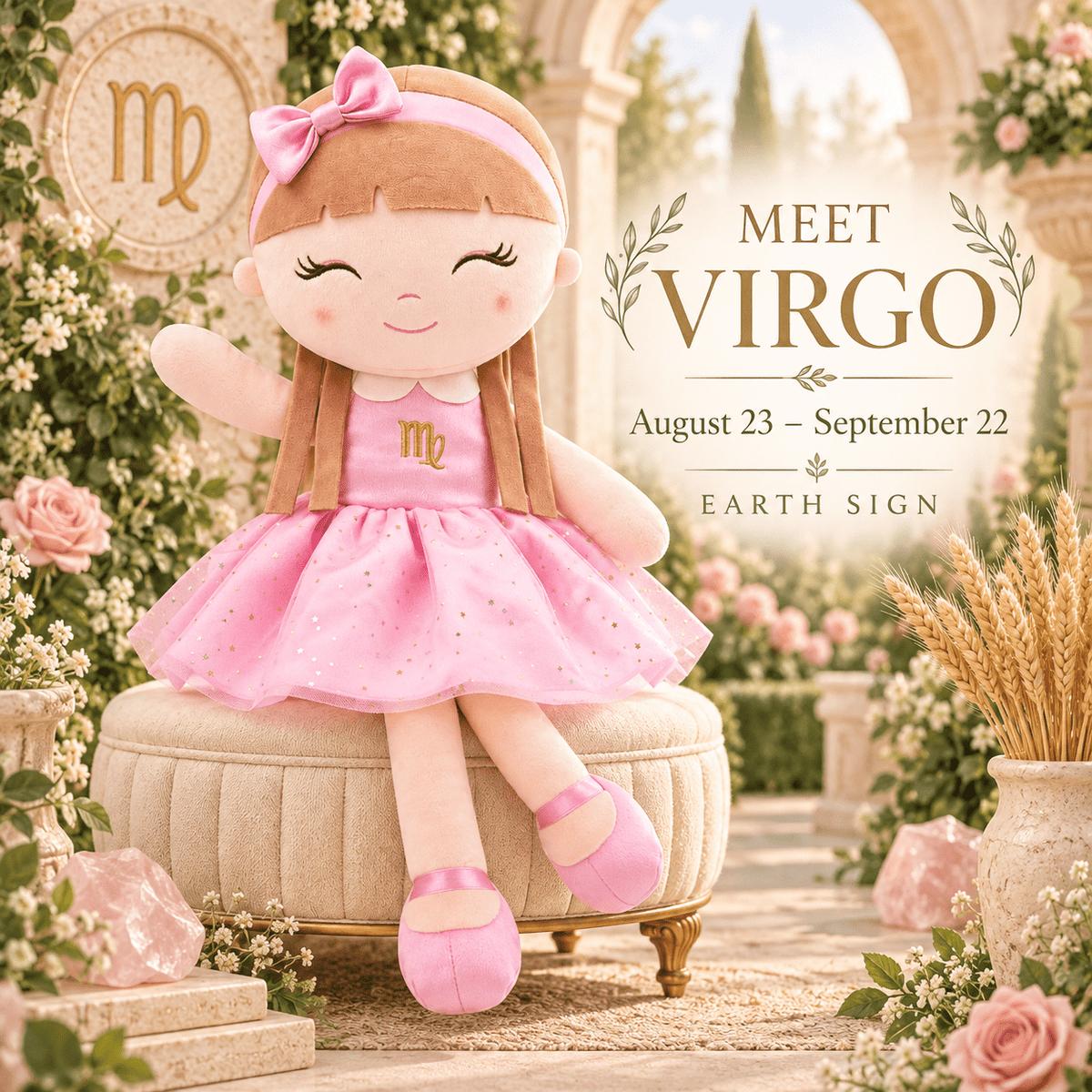Virgo Zodiac Doll Gift Set – 17-Inch Birthday Gift for Girls - Gloveleya Official