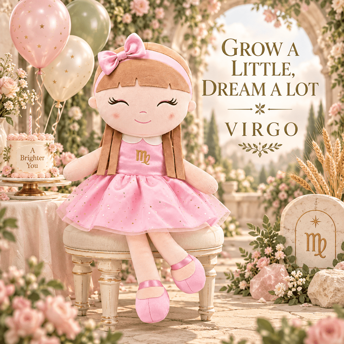 Virgo Zodiac Doll Gift Set – 17-Inch Birthday Gift for Girls - Gloveleya Official