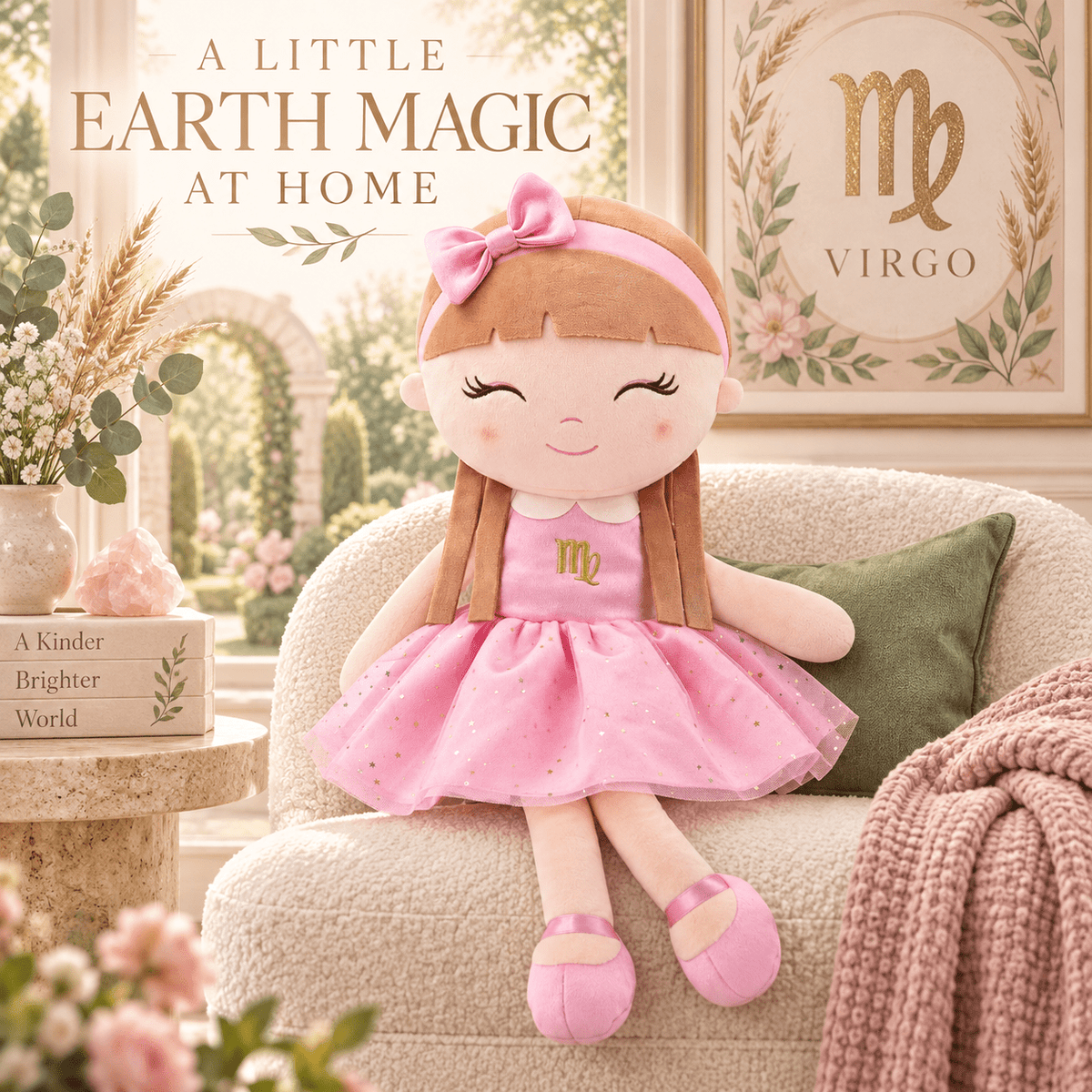 Virgo Zodiac Doll Gift Set – 17-Inch Birthday Gift for Girls - Gloveleya Official